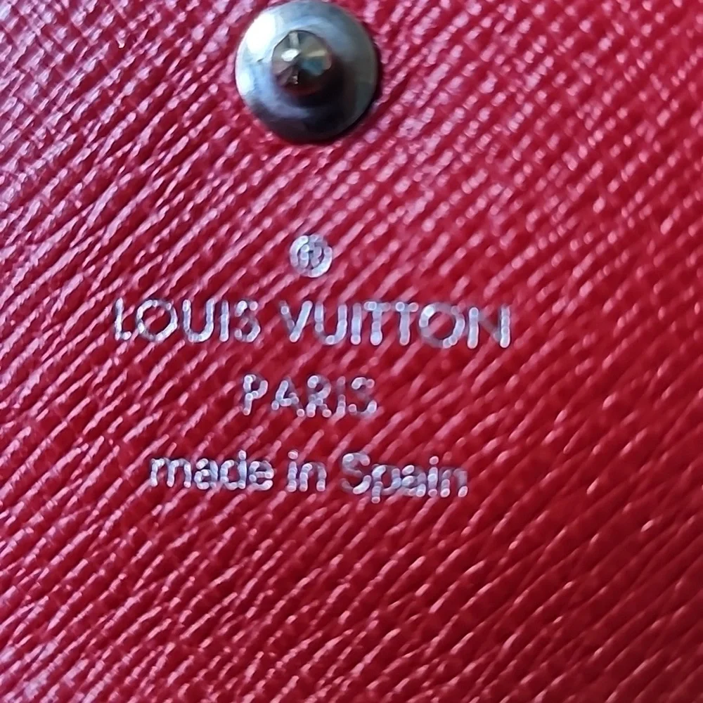 Preowned‎ Louis Vuitton Red Key Holder With COA